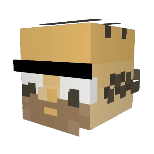 BMO420 Minecraft avatar head, 3D render