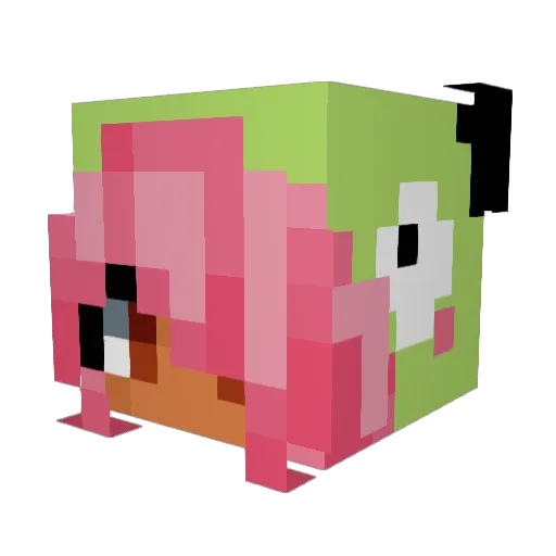 BMObunz Minecraft avatar head, 3D render