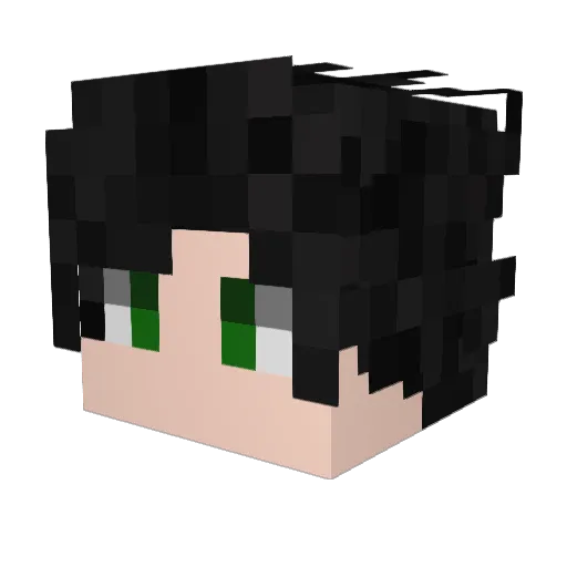 BMRUIZZ Minecraft avatar head, 3D render