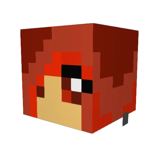 BMSS Minecraft avatar head, 3D render