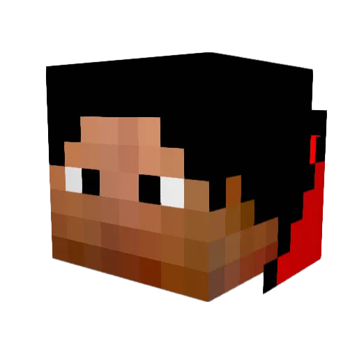 BMT123 Minecraft avatar head, 3D render