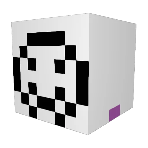 BMWM1GT Minecraft avatar head, 3D render