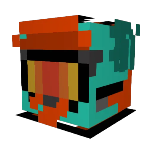 BMXCash Minecraft avatar head, 3D render
