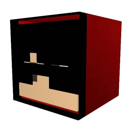 BM_DS Minecraft avatar head, 3D render