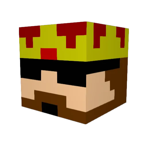 BMan_222 Minecraft avatar head, 3D render