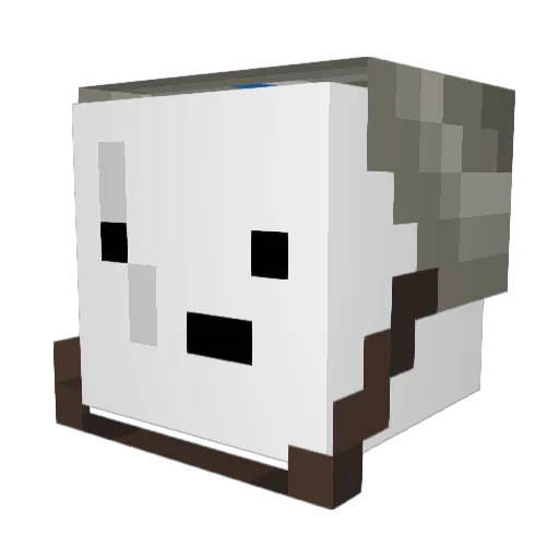 BMcT Minecraft avatar head, 3D render