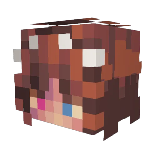 BMeganT Minecraft avatar head, 3D render