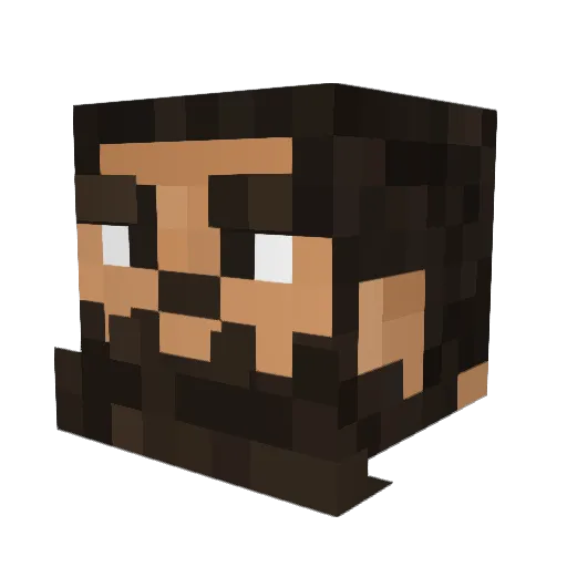 BNB606 Minecraft avatar head, 3D render