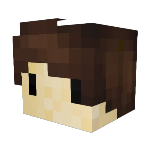 BNBERREY Minecraft avatar head, 3D render