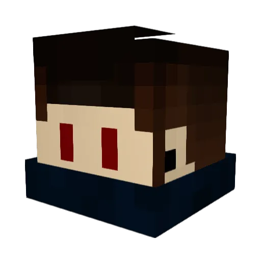 BNDMoreira Minecraft avatar head, 3D render