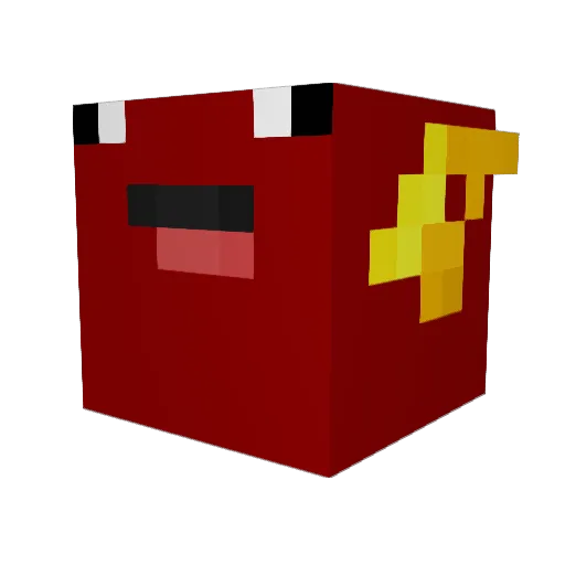 BNG201 Minecraft avatar head, 3D render