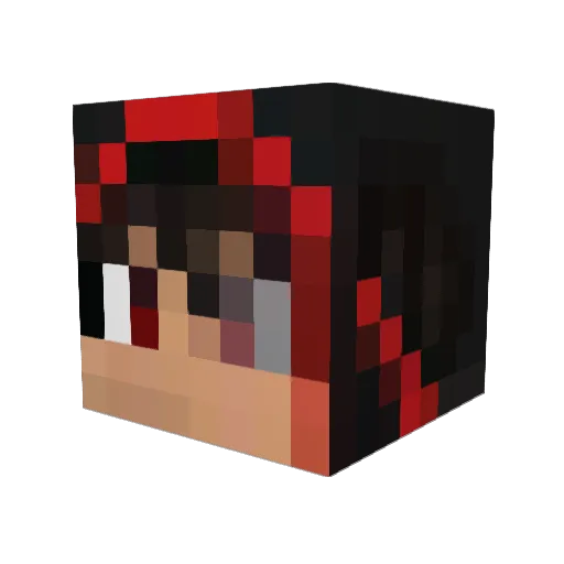 BNeverDie Minecraft avatar head, 3D render