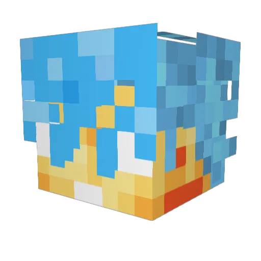 BO1K4 Minecraft avatar head, 3D render