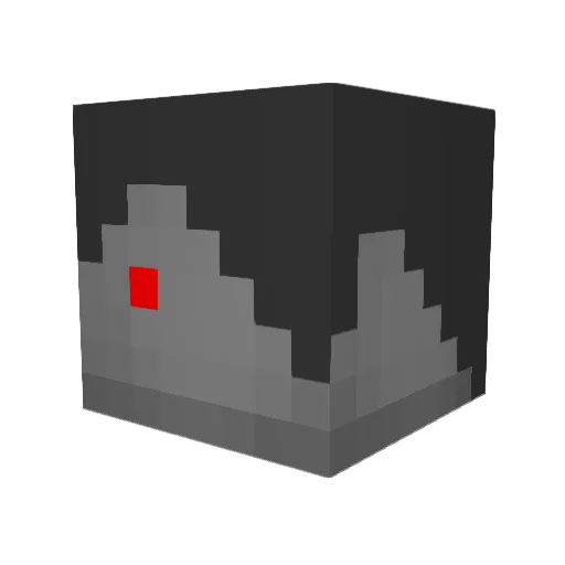 BO55 Minecraft avatar head, 3D render