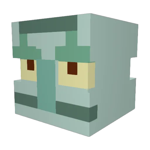 BOATBAND Minecraft avatar head, 3D render