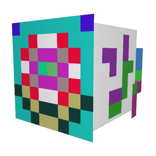 BOB00720 Minecraft avatar head, 3D render