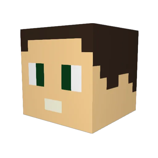 BOBAH2060 Minecraft avatar head, 3D render