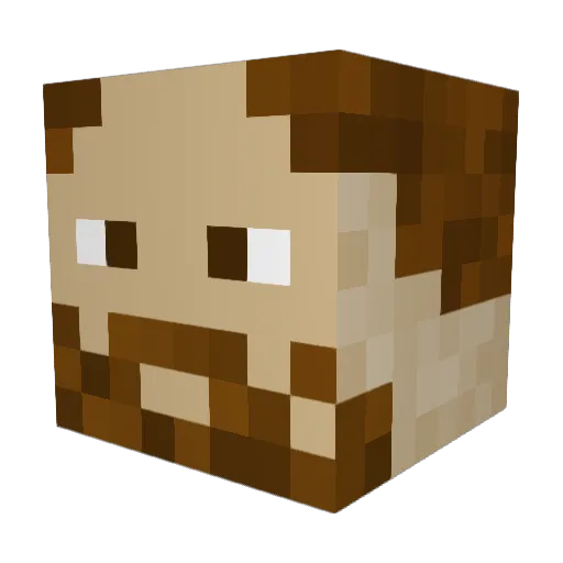 BOBCHOCOBOSS Minecraft avatar head, 3D render
