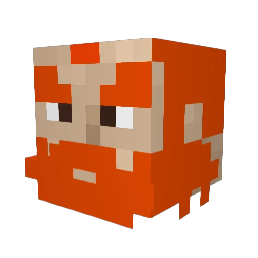 BOBDaViking Minecraft avatar head, 3D render