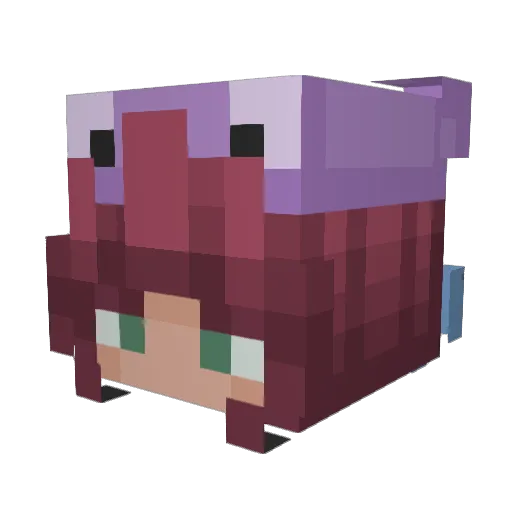 BOBLETT_XP Minecraft avatar head, 3D render