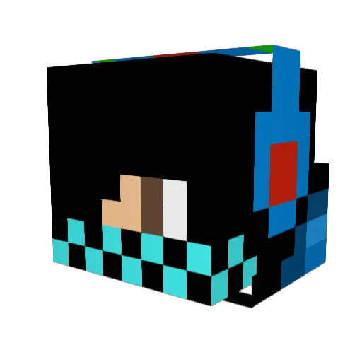 BOBO3454 Minecraft avatar head, 3D render