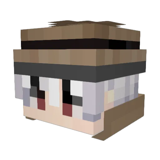 BOBO991104 Minecraft avatar head, 3D render
