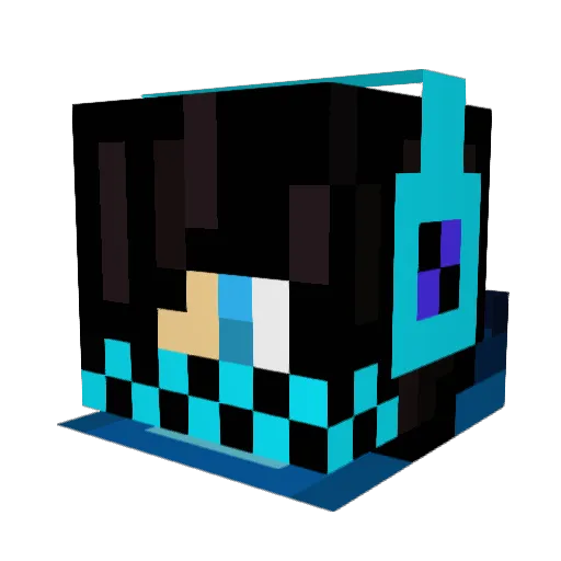 BOBSLED1992 Minecraft avatar head, 3D render