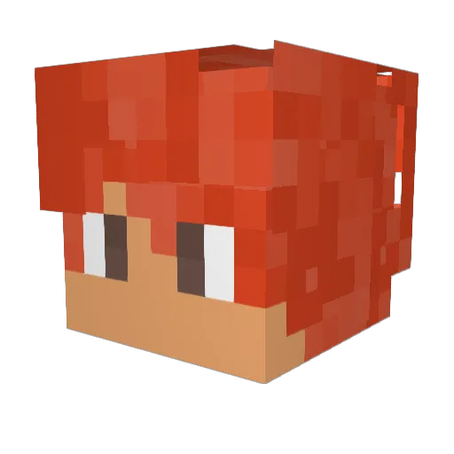 BOBVICK Minecraft avatar head, 3D render