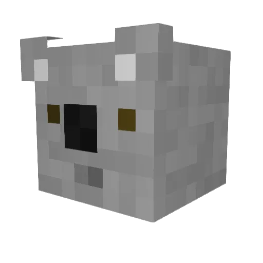 BOBVO Minecraft avatar head, 3D render