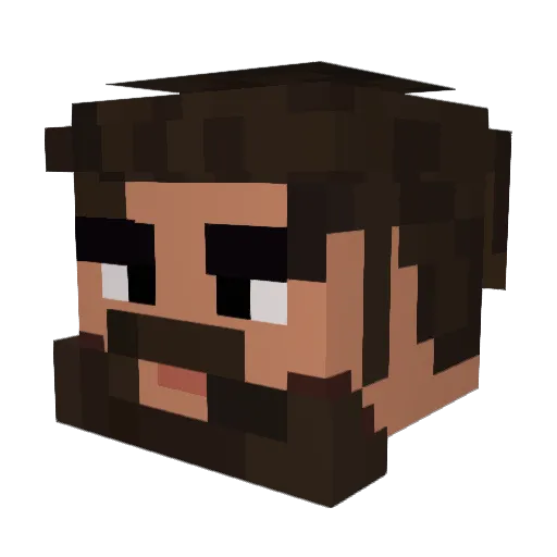 BOB_CHICKALOB Minecraft avatar head, 3D render