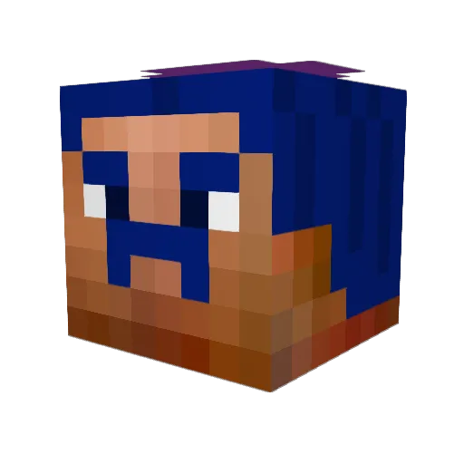 BODY2XL Minecraft avatar head, 3D render