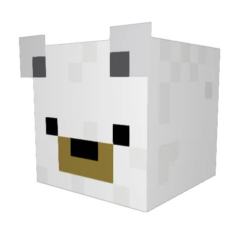 BOG731 Minecraft avatar head, 3D render