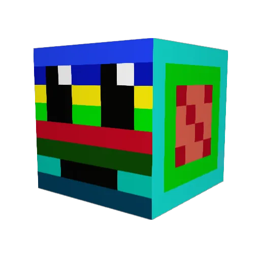 BOGPanda Minecraft avatar head, 3D render