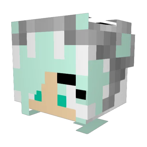 BOG_SLOTH Minecraft avatar head, 3D render