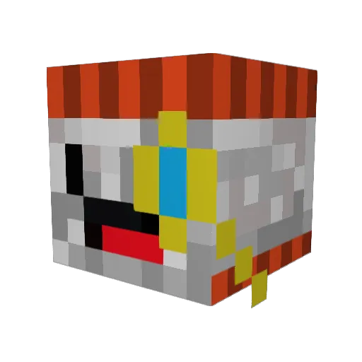 BOMBER_T Minecraft avatar head, 3D render