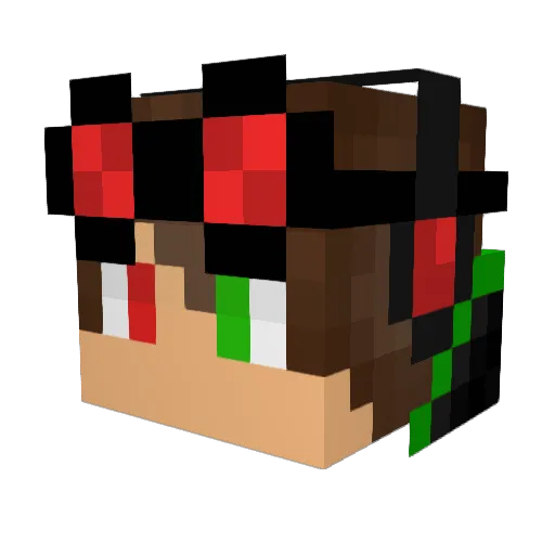BOMB_ER Minecraft avatar head, 3D render