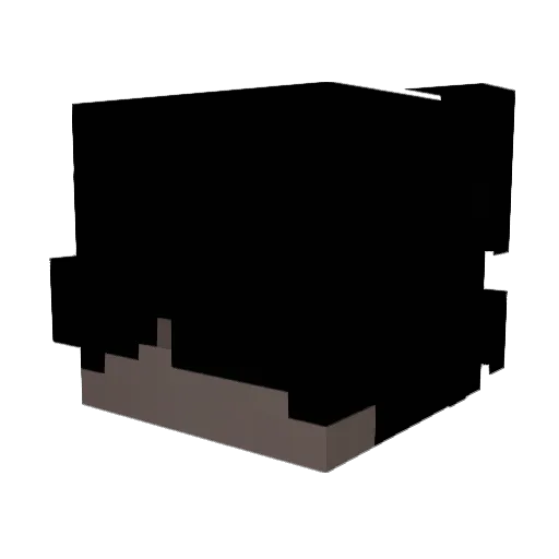 BOMUGE Minecraft avatar head, 3D render