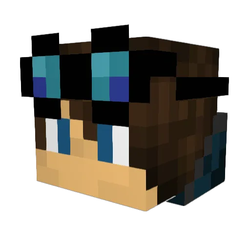BONGZ Minecraft avatar head, 3D render