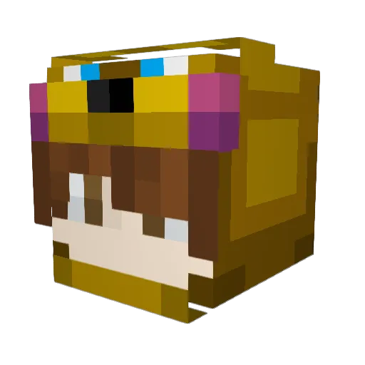 BONN1E Minecraft avatar head, 3D render