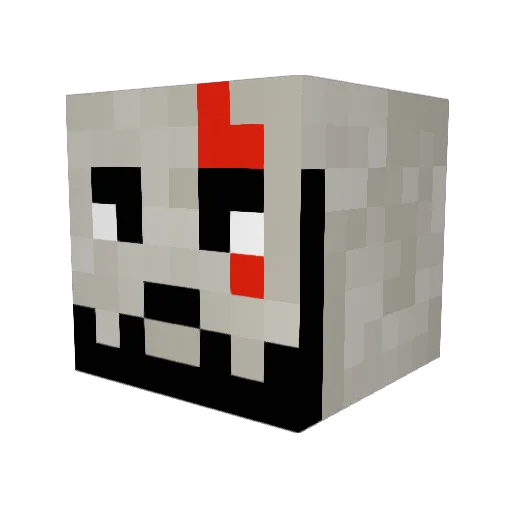BONNYFLUFF Minecraft avatar head, 3D render