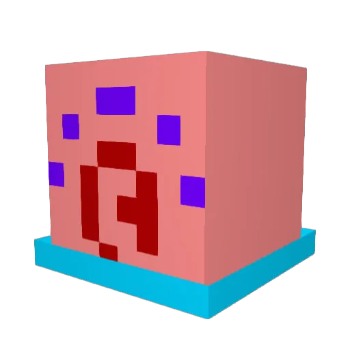 BOOHE Minecraft avatar head, 3D render