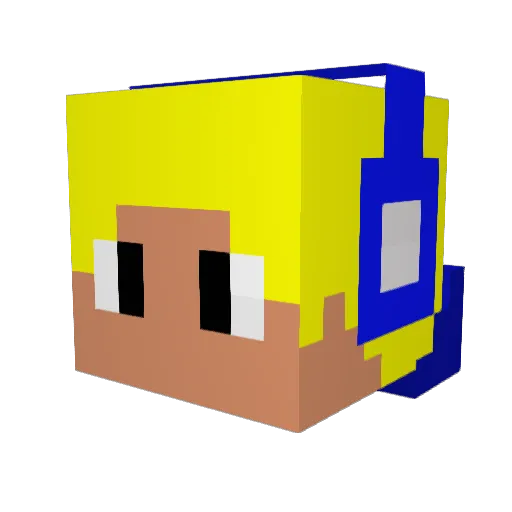 BOOMBOOMBOOM Minecraft avatar head, 3D render