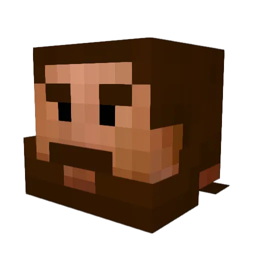 BOOMSHINNY Minecraft avatar head, 3D render