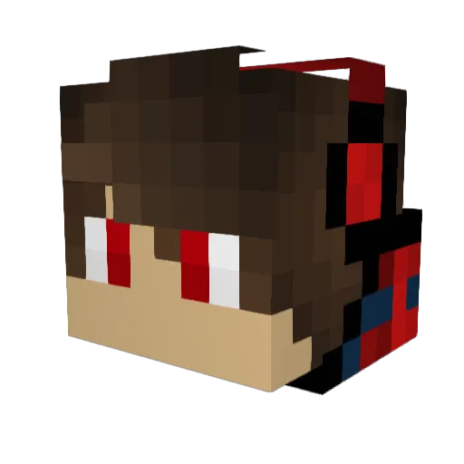 BOOM_0218 Minecraft avatar head, 3D render