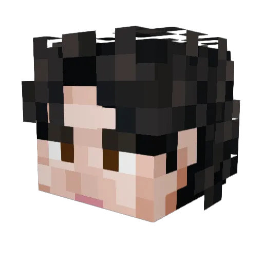 BOOM_25 Minecraft avatar head, 3D render