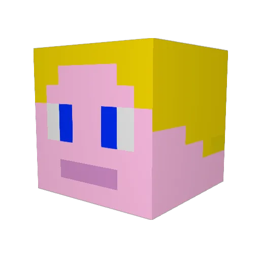 BOOM_ADAM Minecraft avatar head, 3D render