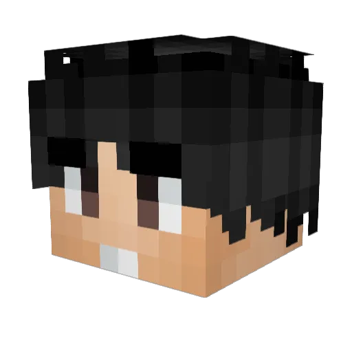 BOOMlN Minecraft avatar head, 3D render