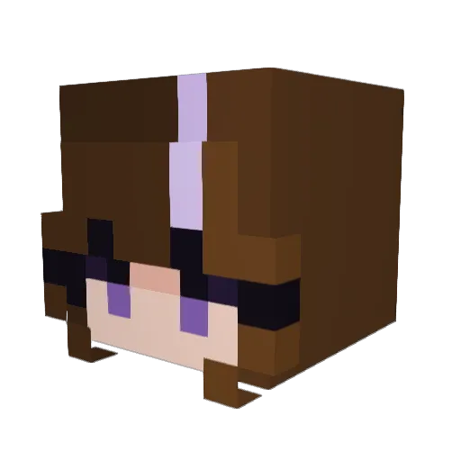 BOOOLY Minecraft avatar head, 3D render