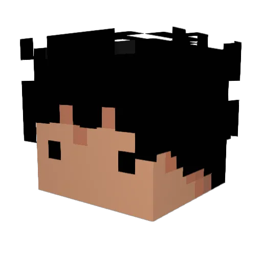 BOOSTERLEGEND Minecraft avatar head, 3D render