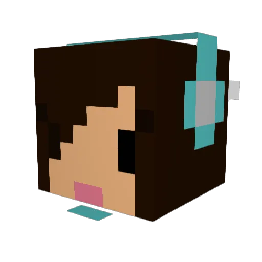 BOOTLAG Minecraft avatar head, 3D render